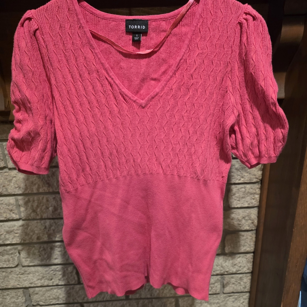 Torrid Pink Knit Top - Picture 2 of 6